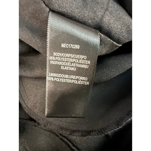Halston,Sz 8 designer faux wrap connecting elastic waist wide leg cape jumpsuit - Picture 11 of 12